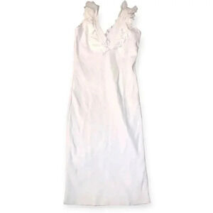 DONATED Hera collection ruffled neckline bodycon dress